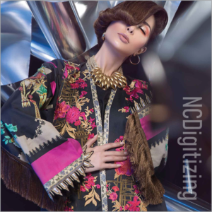 Luxury Floral Embroidery Dress Digitizing Design | Premium Fashion Embroidery Pattern